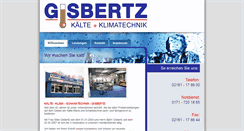 Desktop Screenshot of kaelte-gisbertz.de